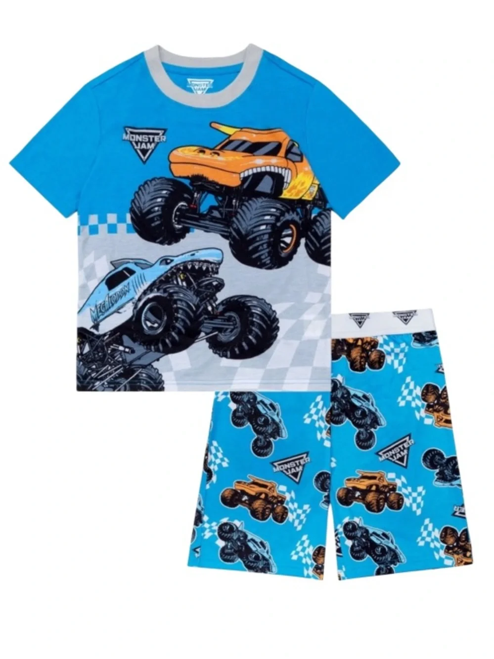 Boys Sz 8 Monster Jam Pajama Set